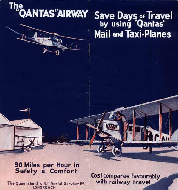 The "QANTAS" Airway: Save Days of Travel by using "Qantas" Mail and Taxi-Planes